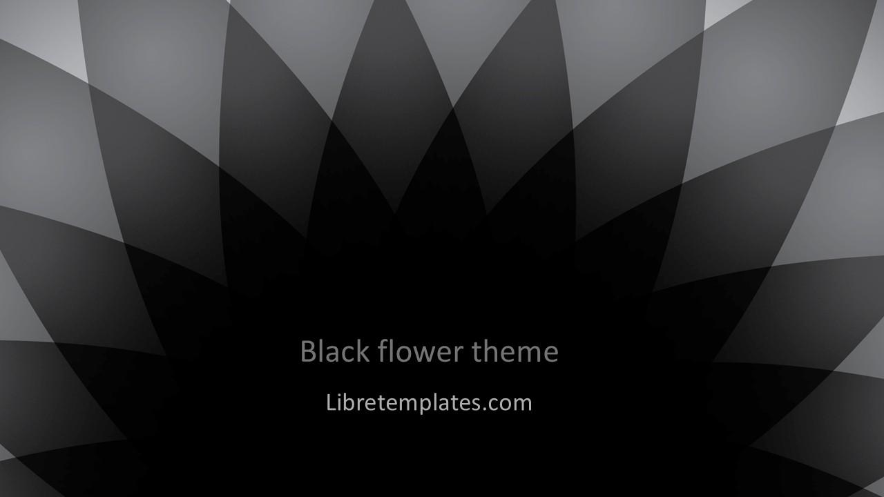 Black flower theme