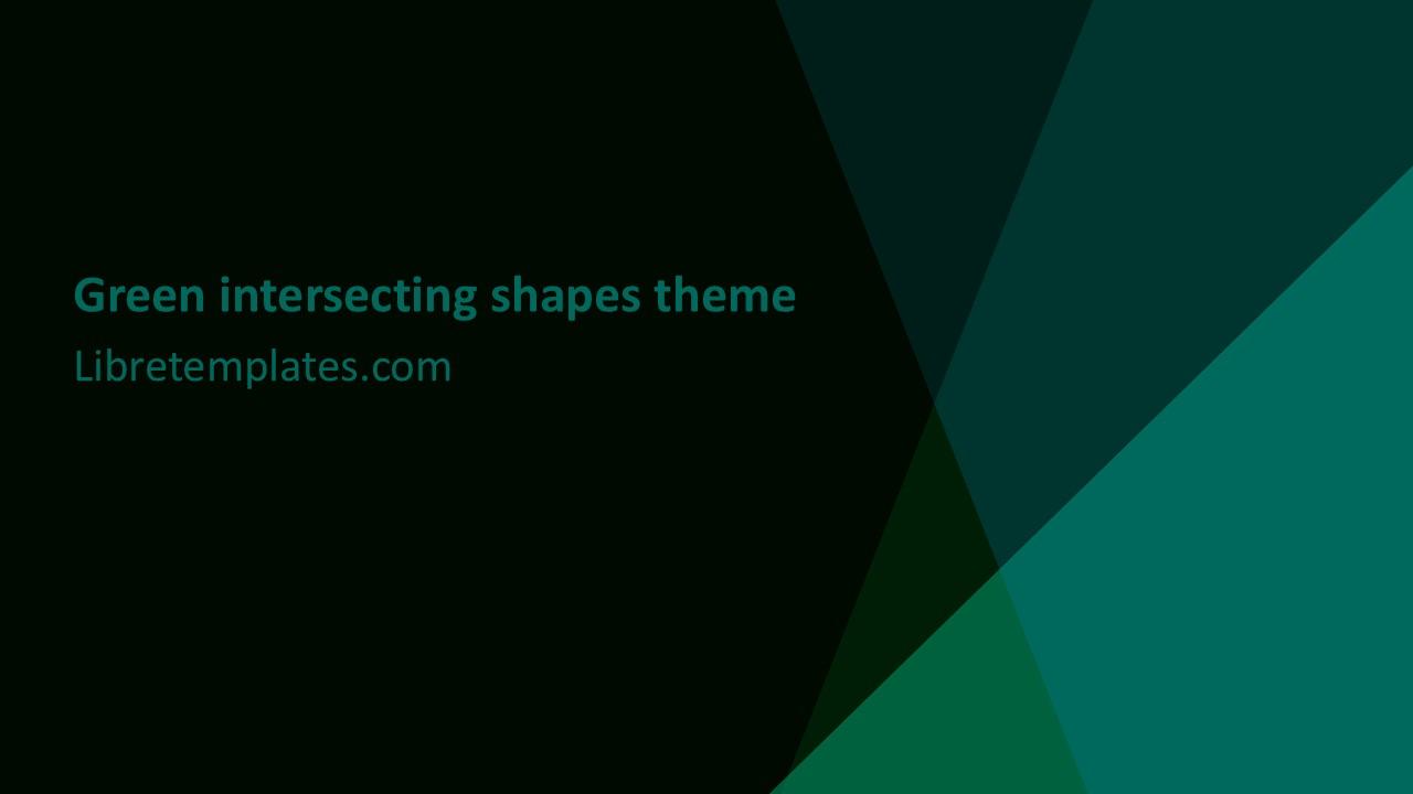 Green intersecting shapes theme