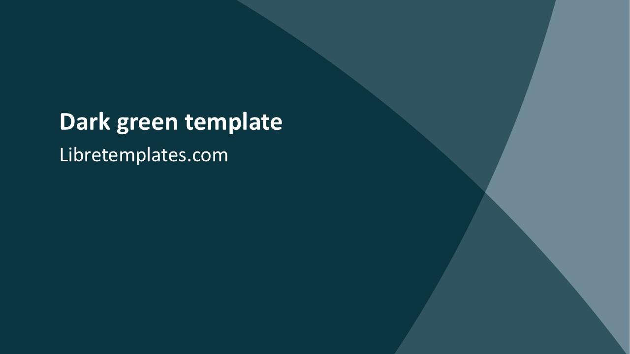 Dark green template
