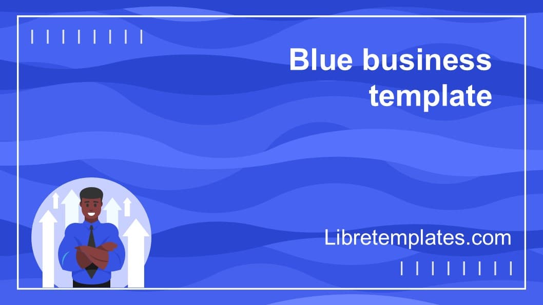 Blue business presentation template