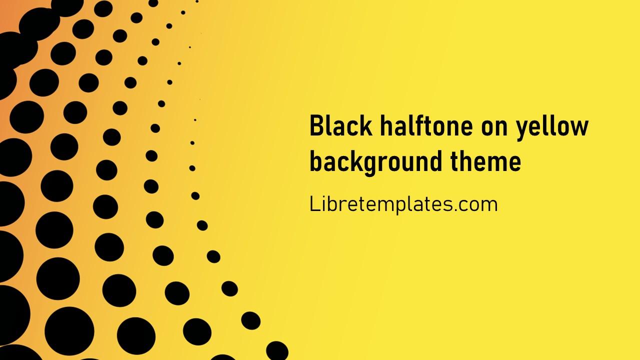 Black halftone on yellow background