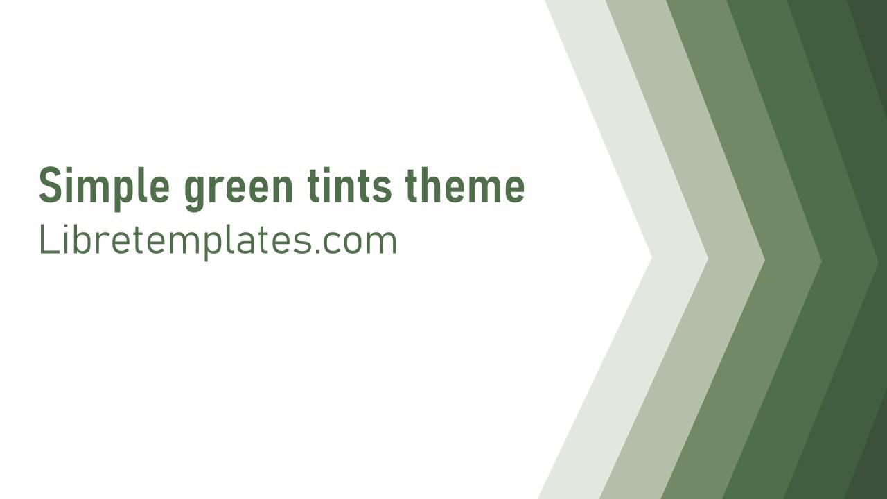 Simple green tints theme