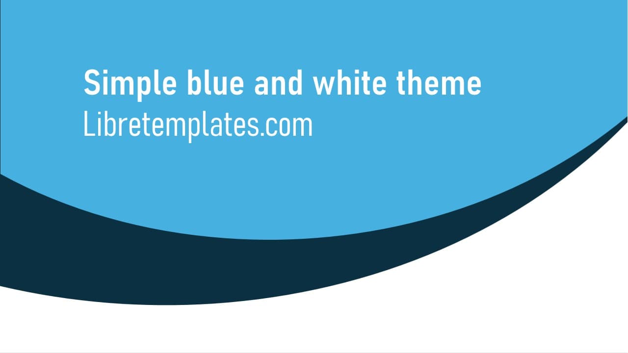 Simple blue and white theme