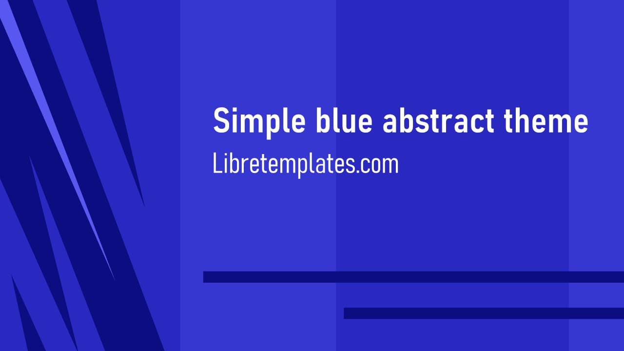 Simple blue abstract theme