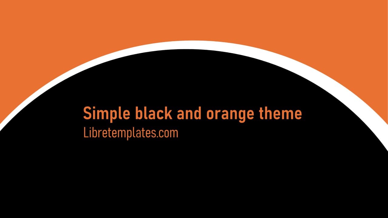 Simple black and orange theme