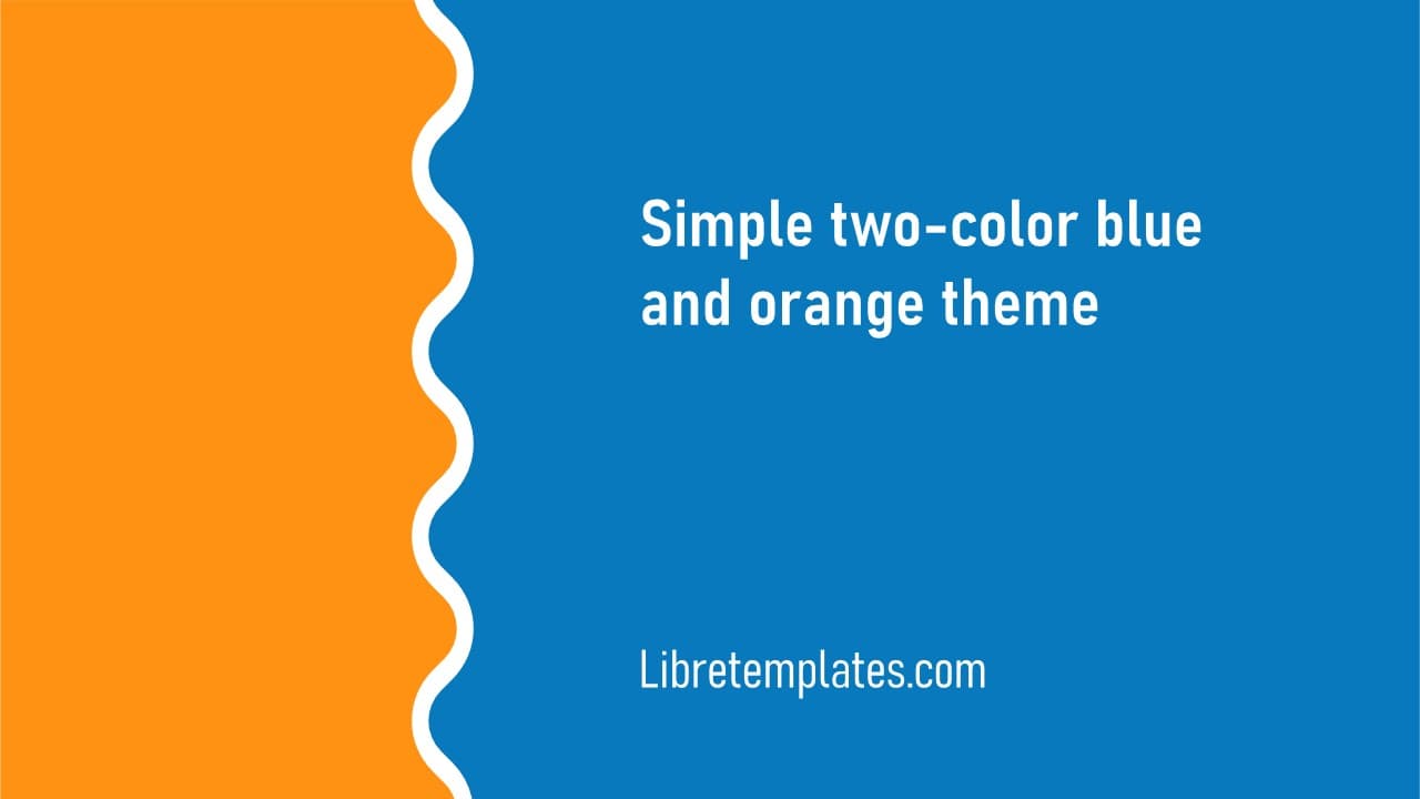 Blue and orange theme