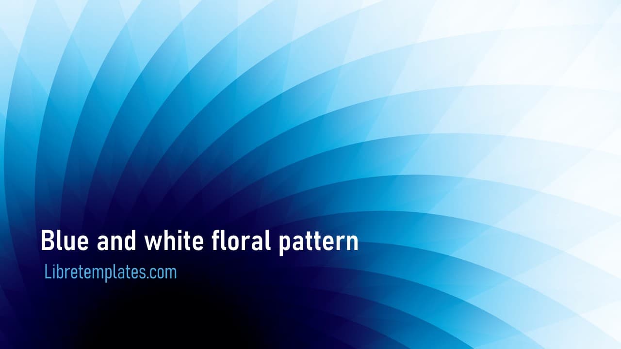 Blue and white floral pattern
