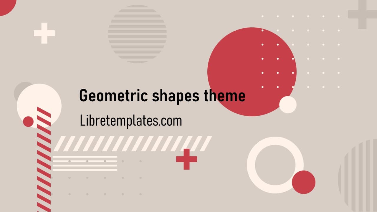 Colorful geometric shapes theme