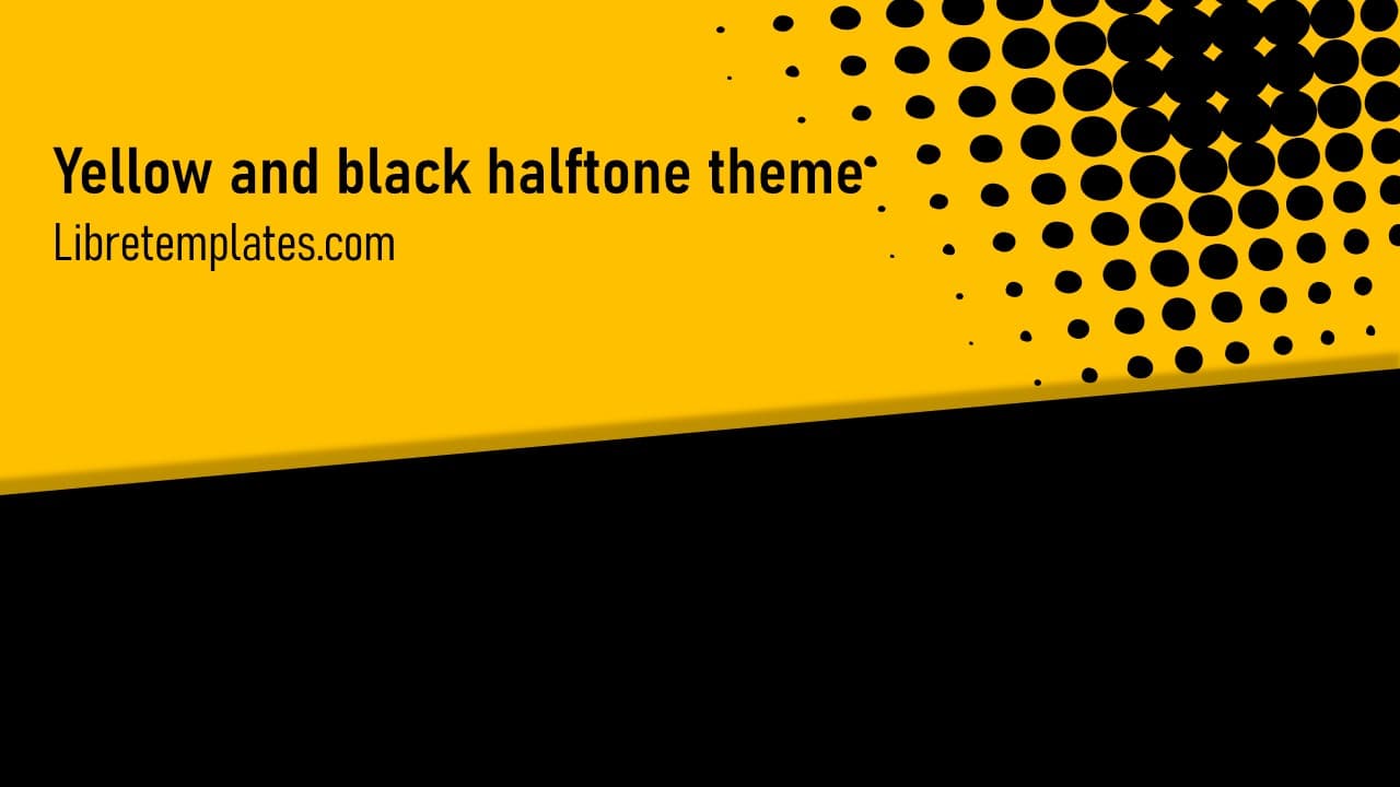 Yellow and black halftone theme