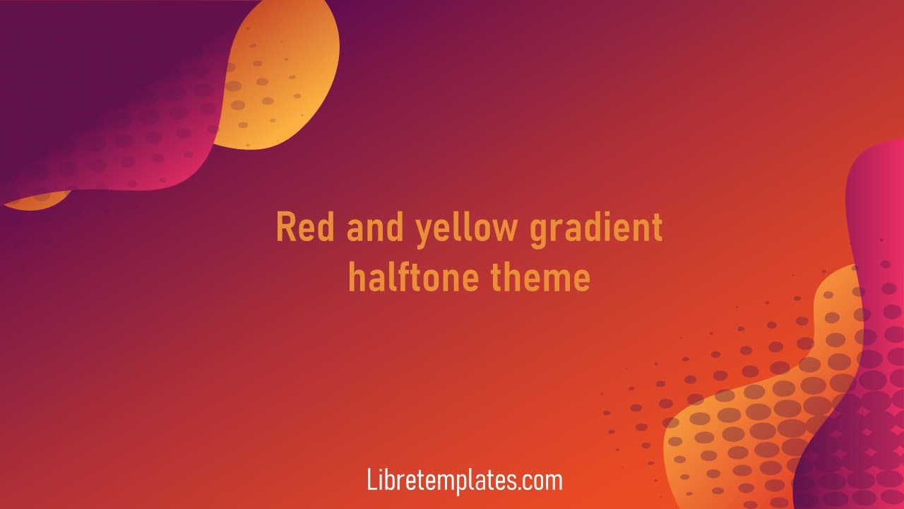 Gradient red and yellow halftone theme