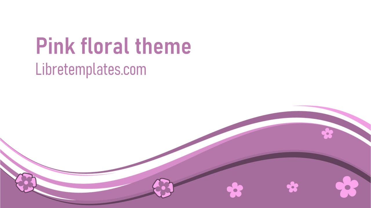 Pink floral theme