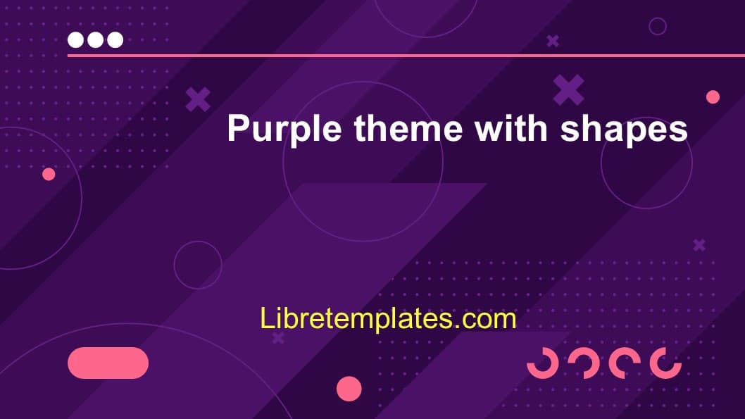 Purple theme with geometric shapes