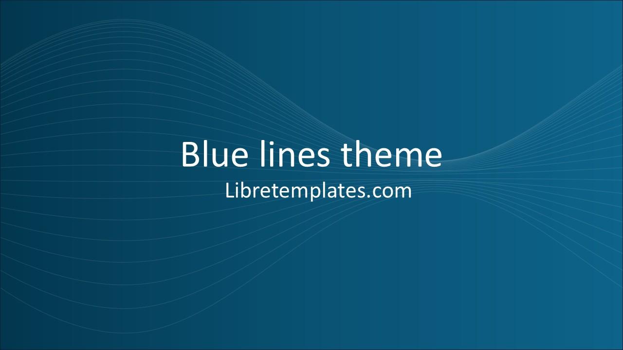 Blue lines theme