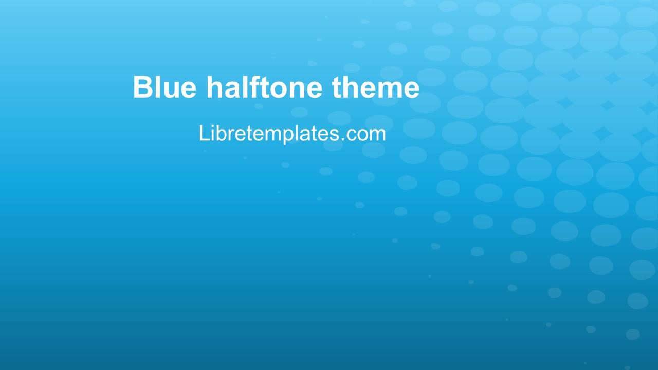 Blue halftone theme