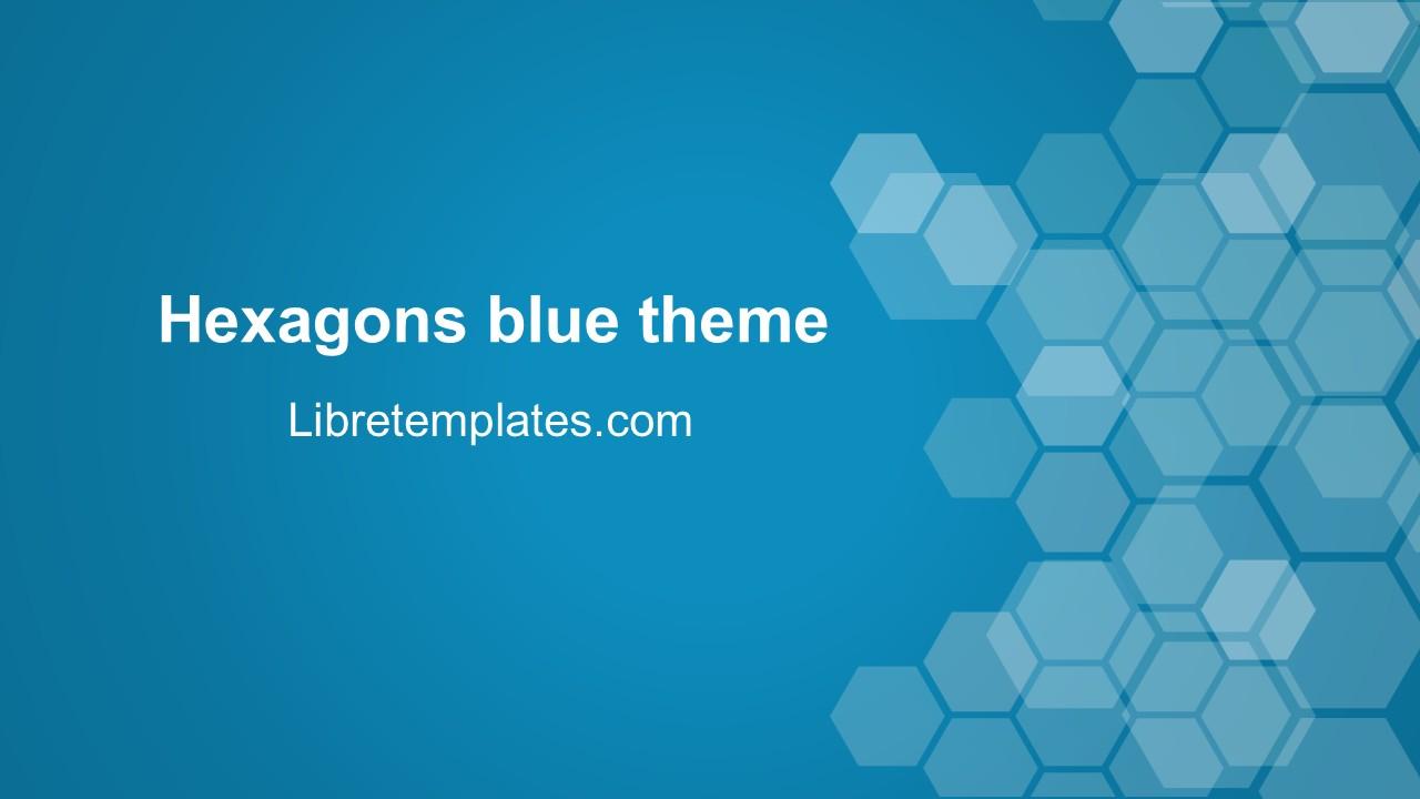 Hexagons blue theme