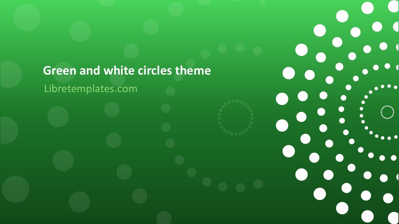 Green and white circles theme