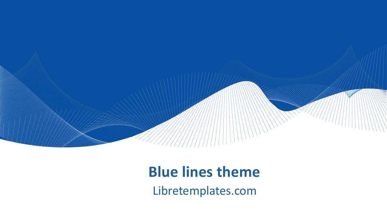 Abstract blue lines theme