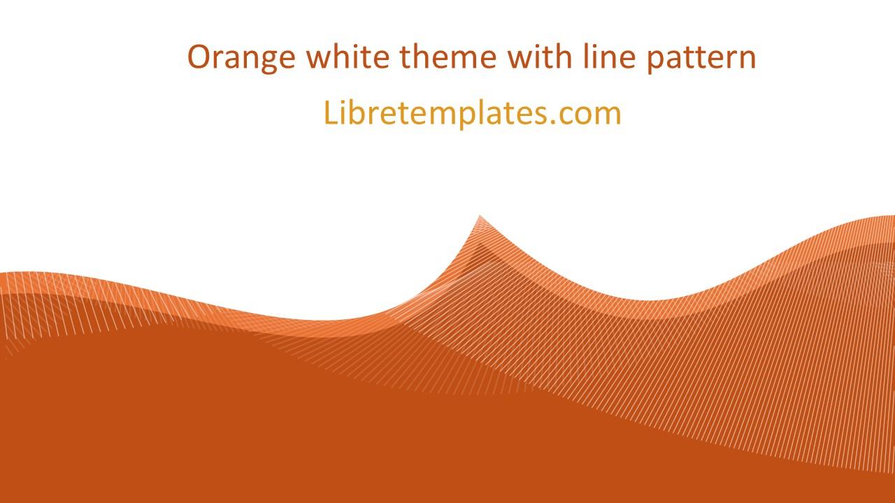 Orange and white background line pattern