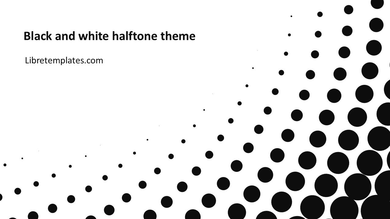 Black and white halftone theme