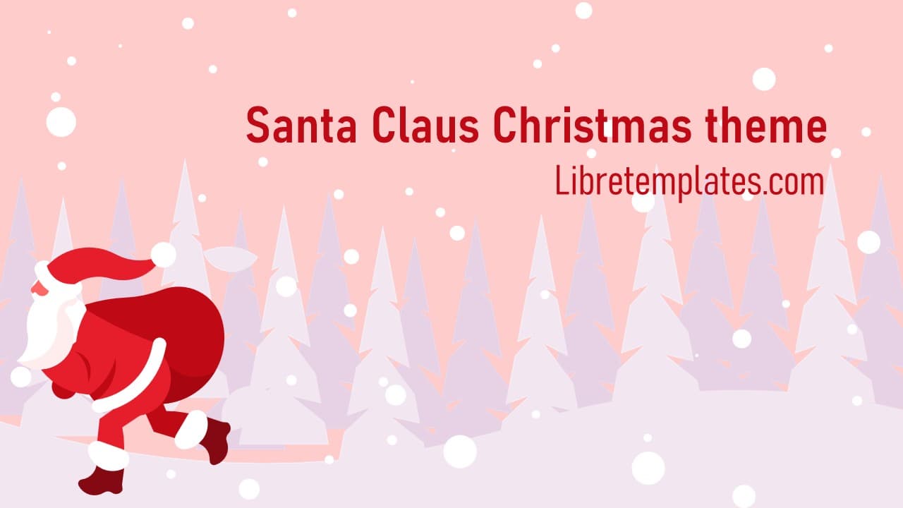 Santa Claus brings gifts theme