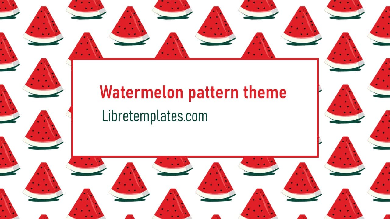 Thema des Wassermelonenmusters