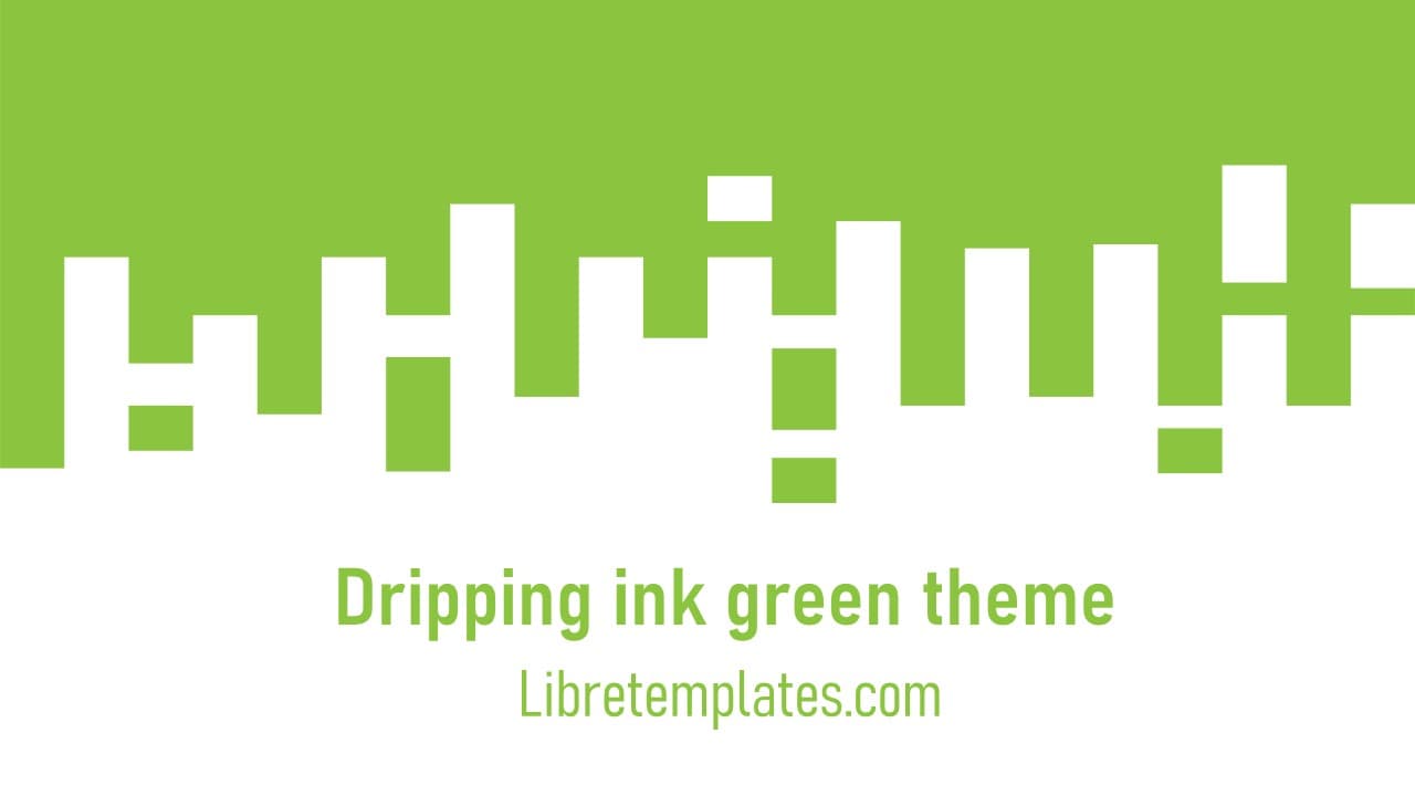 Tropfendes Tintengrün-weiß-Thema