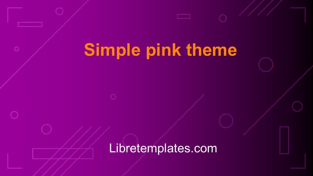 Minimales Pink-Thema