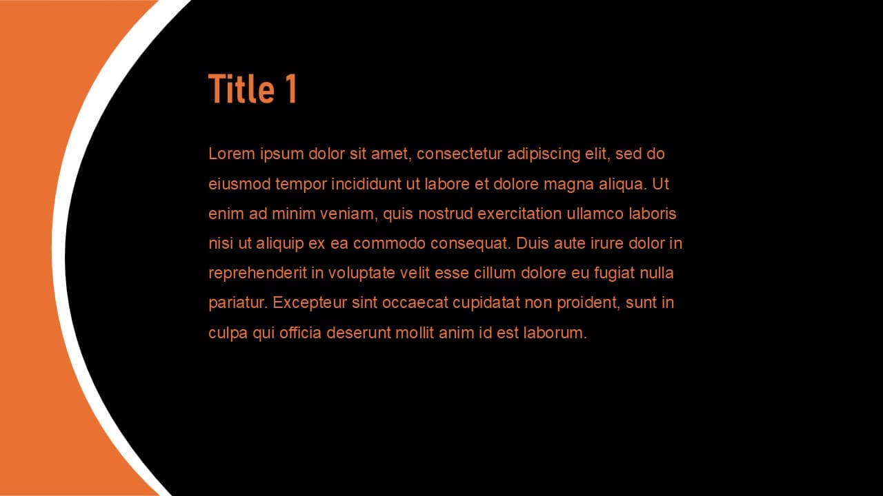 Simple black and orange theme - view 2