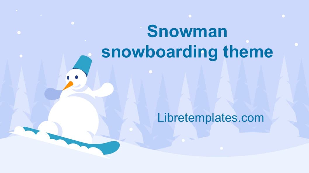 Schneemann Snowboarden Thema