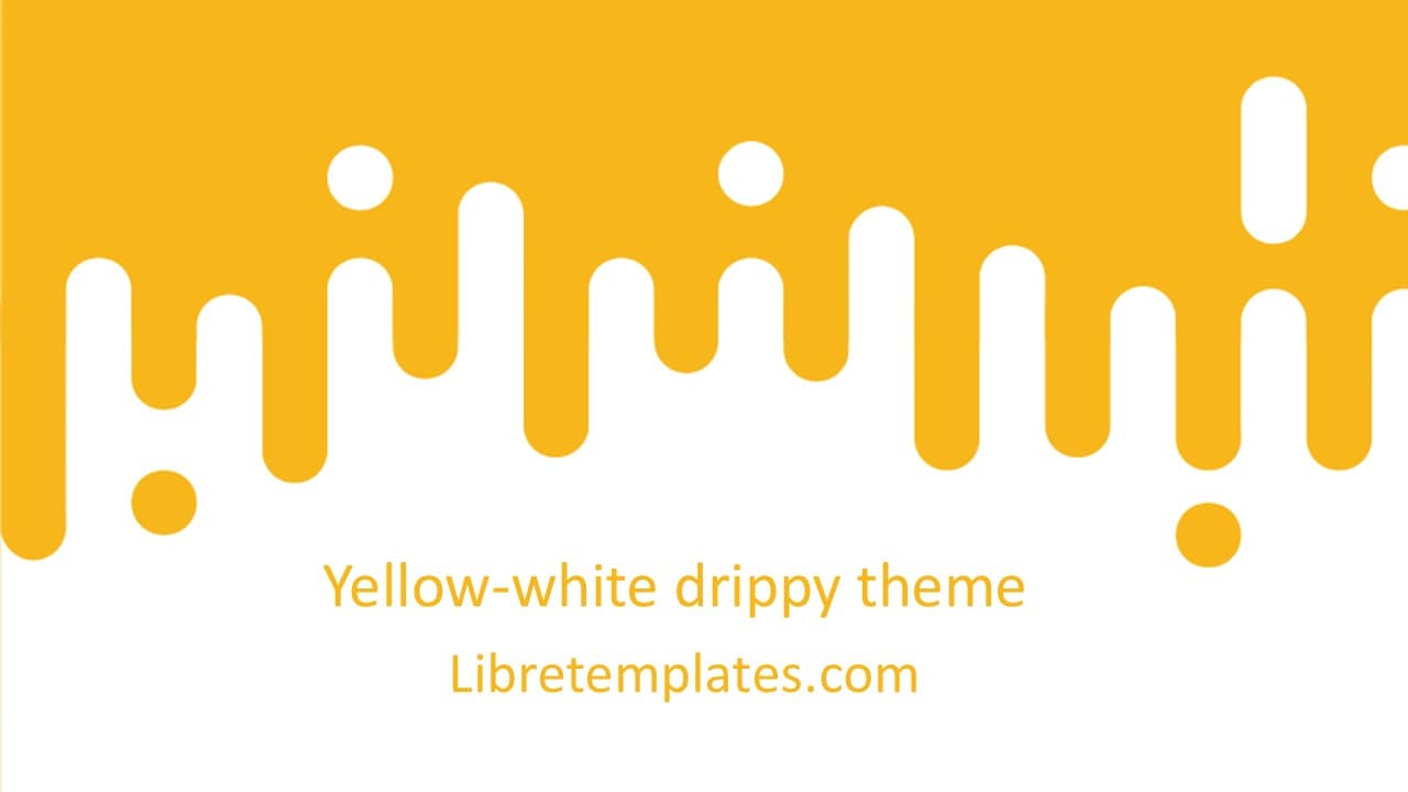 Gelbes und weißes Drippy-Theme