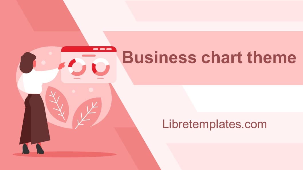 Frau präsentiert Business-Chart-Thema