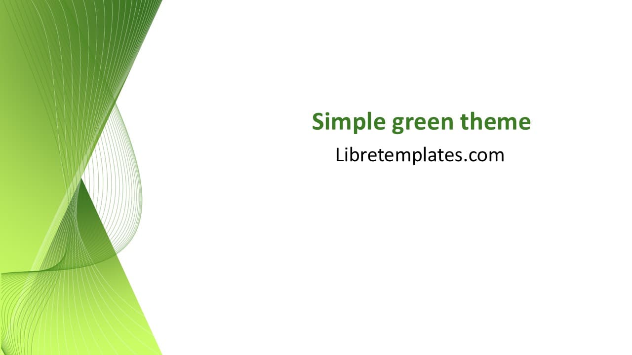 Einfaches grünes Thema
