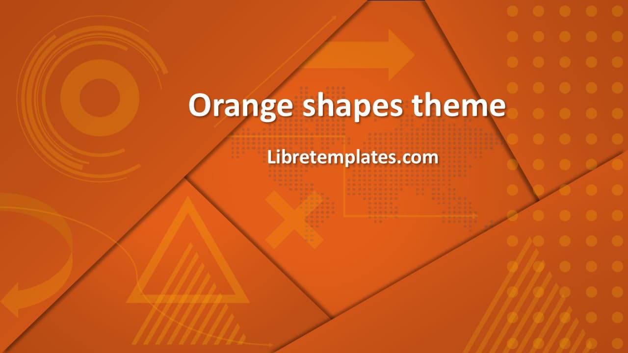 Thema für orangefarbene Formen und Effekte